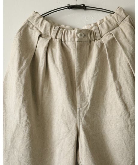 ※再入荷 MITTAN / 亜麻苧麻ビッグショートパンツ <生成>