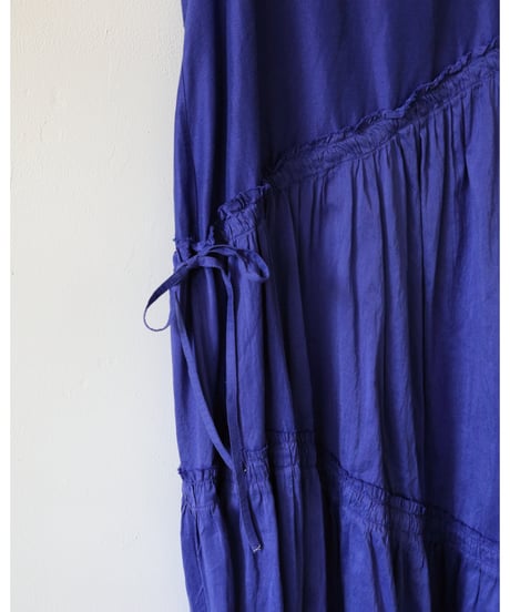 quitan / TWISTED TIERED DRESS <blue>