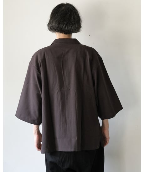 MITTAN / OCジョーゼットシャツ <墨黒>