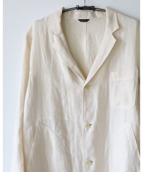 R&D.M.Co- / DENSELY LINEN WORK COAT< Antique White>
