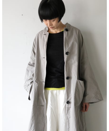 R&D.M.Co- / GARMENT DYE OVERSIZED COAT <gray>