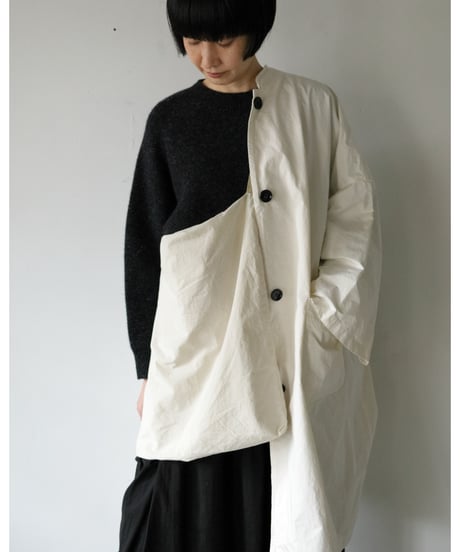 R&D.M.Co- / GARMENT DYE OVERSIZED COAT <ivory>