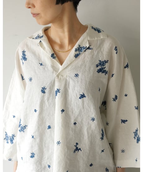 quitan / MARINIÈRE BLOUSE <indigo print>