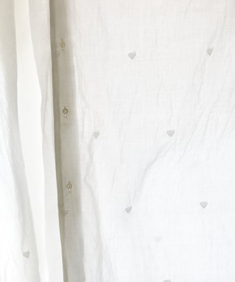 quitan / AO DAï LONG SHIRT - Jamdani Heart <white>