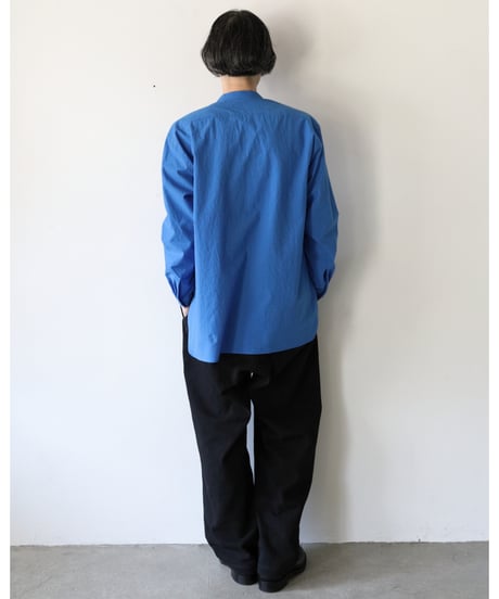kläuse / Stand Collar Shirt <blue>