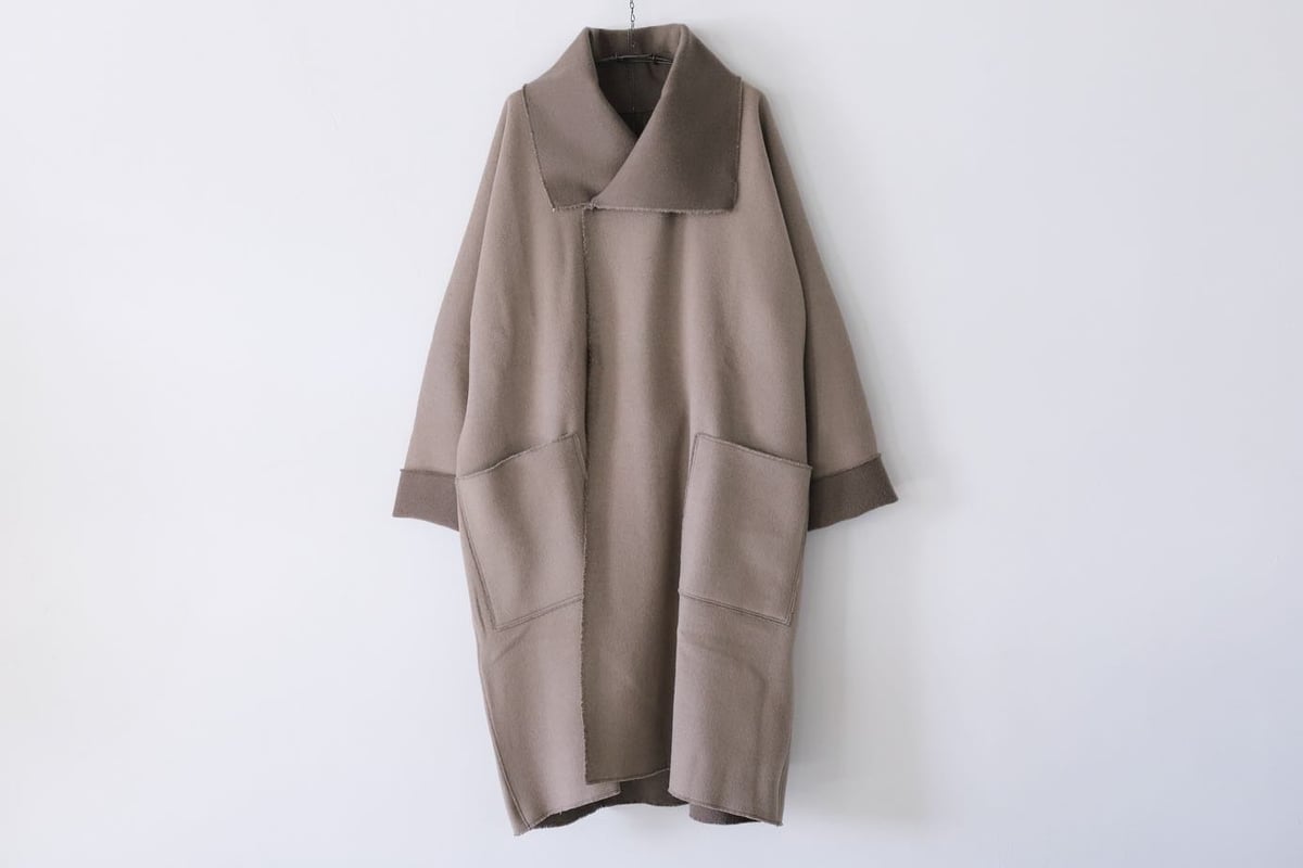 6(ROKU)/REVER HOODED PULLOVER COAT/コート柄デザイン無地 - ロングコート