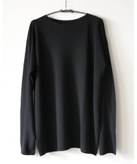 MITTAN / スーパー180's強撚ウールニット長袖 <黒 >
