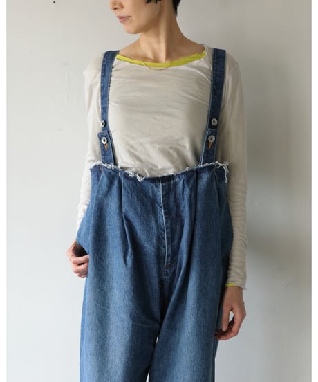R&D.M.Co- / DECONS TRUCT SUSPENDER PANTS <indigo>