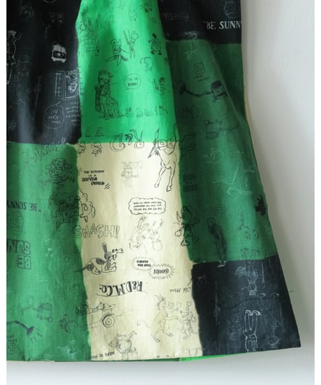 R&D.M.Co- / MOSAIC GRAFFITI TOTE BAG <green / multi >