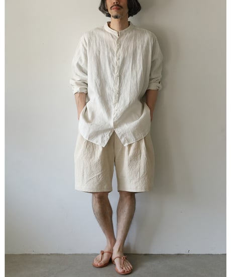 kläuse / The Shorts 2 <beige : cotton linen canvas>