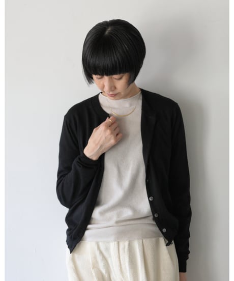 R&D.M.Co- / M.W.C CREW NECK CARDIGAN <black>