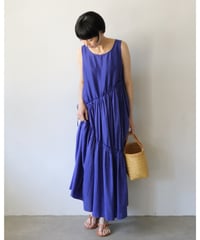 quitan / TWISTED TIERED DRESS <blue>