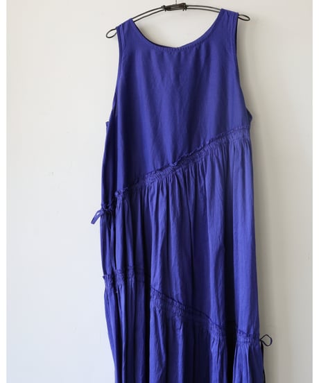 quitan / TWISTED TIERED DRESS <blue>