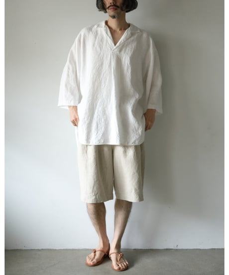 ※再入荷 MITTAN / 亜麻苧麻ビッグショートパンツ <生成>