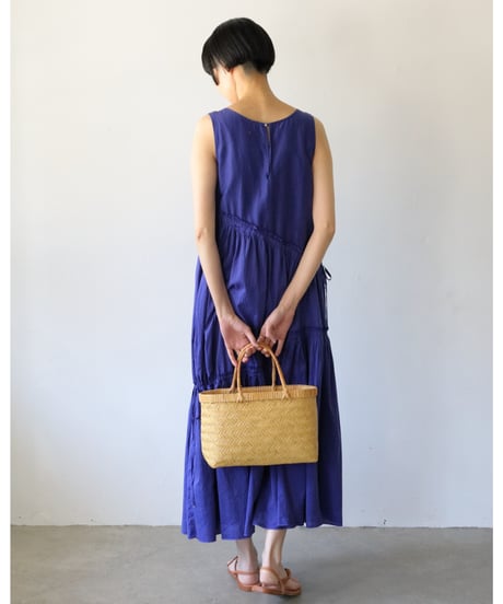 quitan / TWISTED TIERED DRESS <blue>