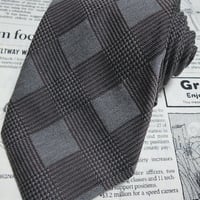 タケオキクチ TAKEO KIKUCHI TK 良品 ネクタイ イタリア製 シルク ウール パターン柄 グレー系 H-005013