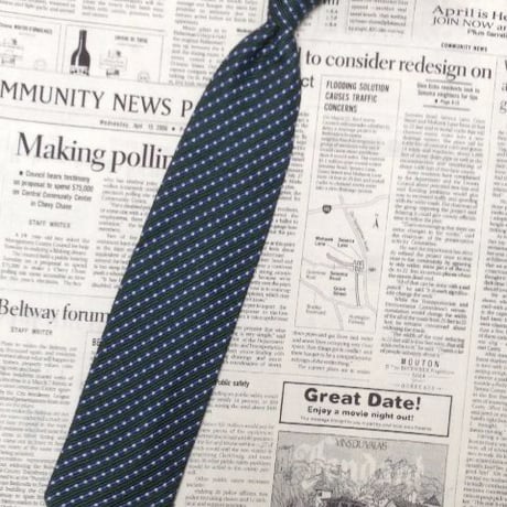 ジョルジオアルマーニ GIORGIO ARMANI 美品 微光沢 ネクタイ イタリア製 シルク コットン 斜めストライプ レジメンタル ミックス V-006004