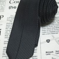 アルチザン ARTISAN 美品 クリーニング済 微光沢 ネクタイ ナロータイ シルク ナイロン 表地が開くオシャレなデザイン 黒 ブラック系 裏地レッド系 G-004899