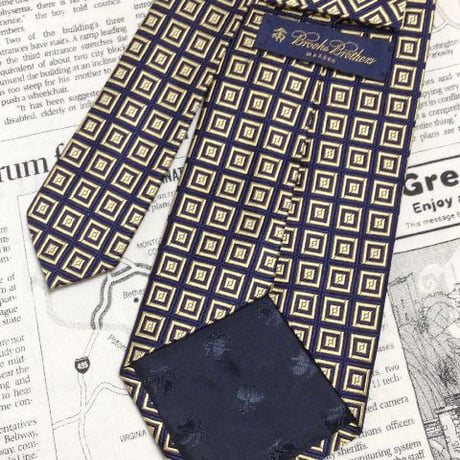 ブルックスブラザーズ BROOKS BROTHERS 美品 微光沢 ネクタイ アメリカ製 シルク100% パターン柄 ミックス T-005920