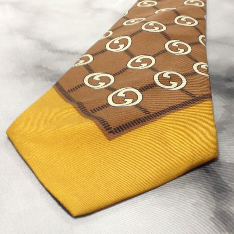 グッチ GUCCI 微光沢 ネクタイ ブランドロゴ パターン柄 グッチ GUCCI 微光沢 ネクタイ ブランドロゴ パターン柄