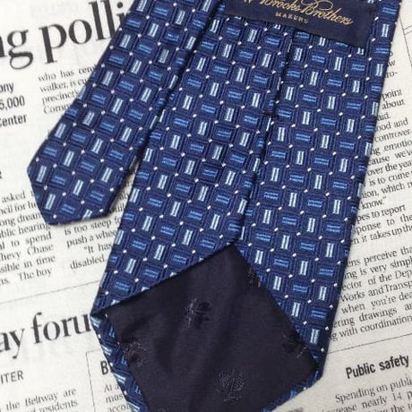 ブルックスブラザーズ BROOKS BROTHERS 微光沢 ネクタイ アメリカ製 シルク100% パターン柄 ミックス V-006024