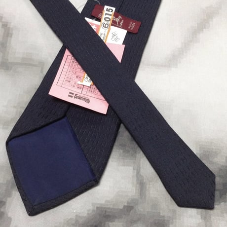 エルメス HERMES 微光沢 ネクタイ シルク100% ファソネ ファソネH H織 濃紺系 ネイビー系 V-007963