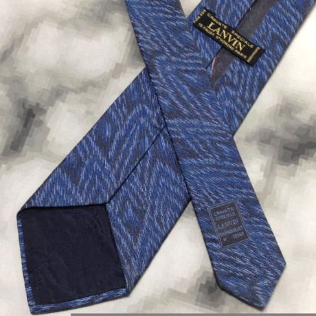 ランバン LANVIN 美品 微光沢 ネクタイ フランス製 シルク100% ミックス V-007993