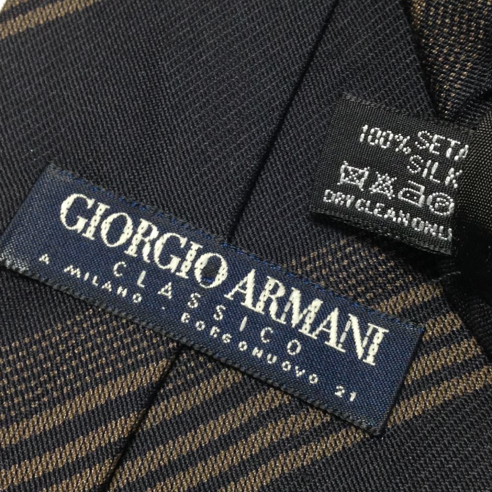 ジョルジオアルマーニ GIORGIO ARMANI 美品 未使用品 微光沢 ネクタイ 