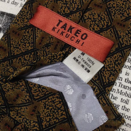 タケオキクチ TAKEO KIKUCHI TK 美品 微光沢 ネクタイ シルク100% ドット柄 ミックス I-006945