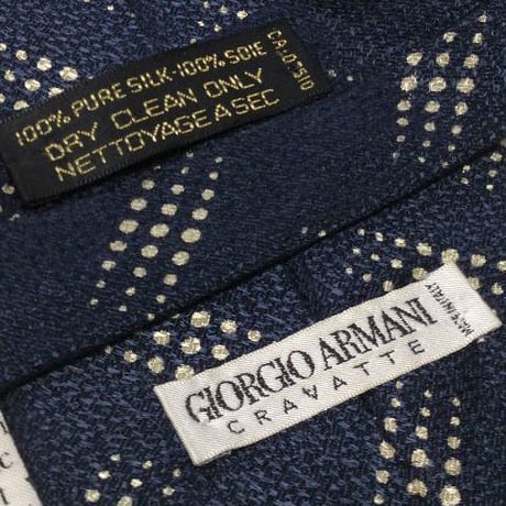 ジョルジオアルマーニ GIORGIO ARMANI 美品 微光沢 ネクタイ イタリア製 シルク100% パターン柄 ミックス V-006001