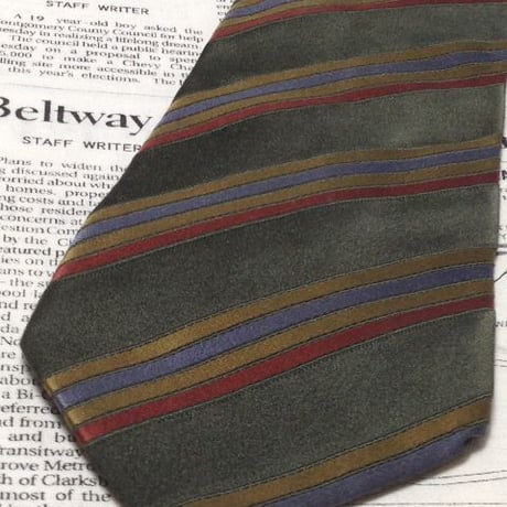 サルヴァトーレ フェラガモ Salvatore Ferragamo 微光沢 ネクタイ イタリア製 シルク100% 斜めストライプ レジメンタル ミックス W-006066