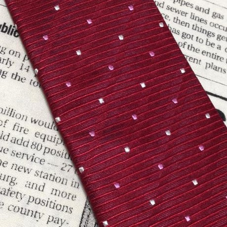 シンプルフレーズクラバット SIMPLE PHRASE CRAVAT 微光沢 ネクタイ シルク ポリエステル ドット柄 ミックス V-006045