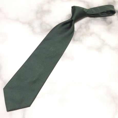 ザラ ZARA 良品 微光沢 ネクタイ 無地 緑系 グリーン系 W-009418