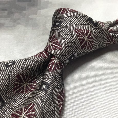 ダーバン DURBAN 良品 微光沢 ネクタイ シルク100% パターン柄 ミックス X-008143