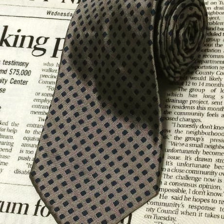 アルマーニ コレツィオーニ Armani Collezioni コレッツィオーニ 美品 微光沢 ネクタイ イタリア製 シルク100% ブロックドット柄 ミックス Z-006293