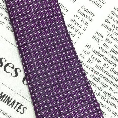 シンプルフレーズクラバット SIMPLE PHRASE CRAVAT 微光沢 ネクタイ シルク ポリエステル ドット柄 ミックス V-006049