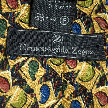 エルメネジルドゼニア Ermenegildo Zegna 良品 微光沢 ネクタイ イタリア製 シルク100% パターン柄 ミックス K-005353
