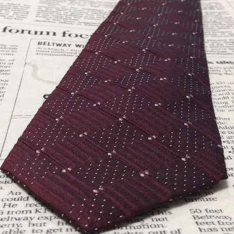 ダナキャランニューヨーク DONNA KARAN NEWYORK DKNY 微光沢 ネクタイ シルク ナイロン プリーツ加工 パターン柄 ミックス V-006041