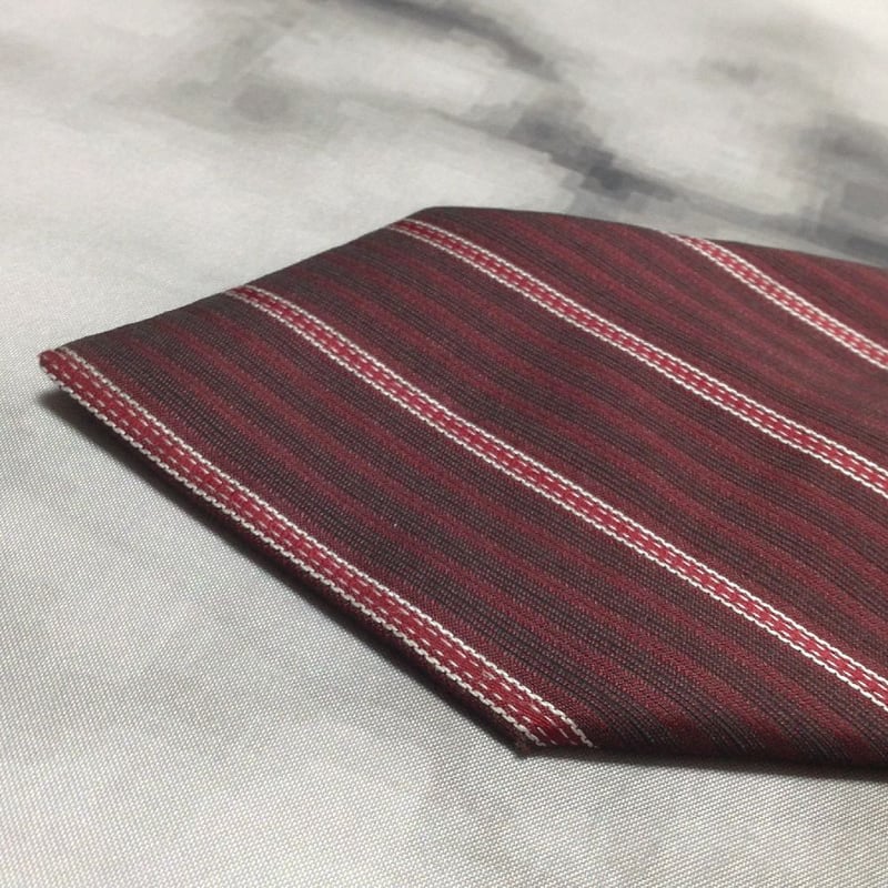 ジョルジオアルマーニ 美品 未使用品 微光沢 ネクタイ 斜めストライプ ジョルジオアルマーニ GIORGIO ARMANI 美品 未使用品 微光沢