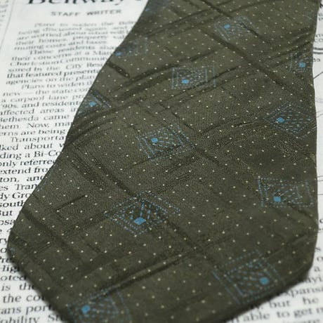 ジョルジオアルマーニ GIORGIO ARMANI 良品 ネクタイ イタリア製 パターン柄 茶系ベース ブラウン系 J-005231