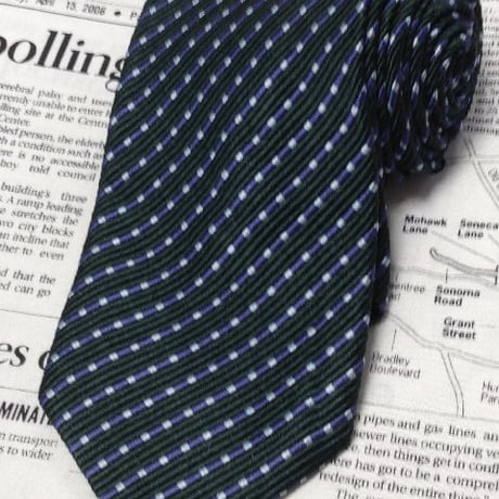 ジョルジオアルマーニ GIORGIO ARMANI 美品 微光沢 ネクタイ イタリア製 シルク コットン 斜めストライプ レジメンタル ミックス V-006004