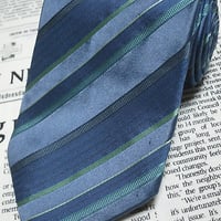 サルヴァトーレ フェラガモ Salvatore Ferragamo ネクタイ イタリア製 シルク100% 斜めストライプ レジメンタル 濃紺系ベース ネイビー J-005180