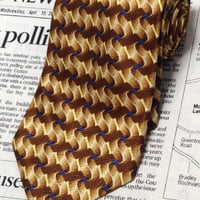 ミッソーニ MISSONI 良品 微光沢 ネクタイ 日本製 シルク100% パターン柄 ミックス Y-006213