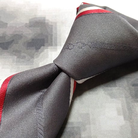 ジバンシイ GIVENCHY 微光沢 ネクタイ アメリカ製 斜めストライプ レジメンタル ミックス L-009092