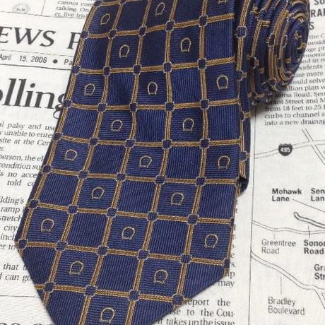 ブルックスブラザーズ BROOKS BROTHERS 良品 微光沢 ネクタイ アメリカ製 シルク100% パターン柄 ミックス T-005918