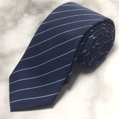 タイラック TIE RACK 美品 新品未使用タグ付 微光沢 ネクタイ 斜めストライプ 濃紺系 ネイビー系 S-009259