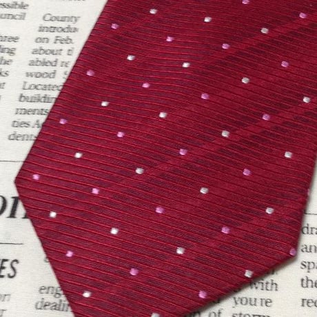シンプルフレーズクラバット SIMPLE PHRASE CRAVAT 微光沢 ネクタイ シルク ポリエステル ドット柄 ミックス V-006045