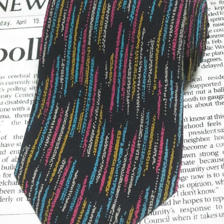 ミッソーニ MISSONI 美品 ネクタイ イタリア製 シルク100% ストライプ柄 ミックス K-005337
