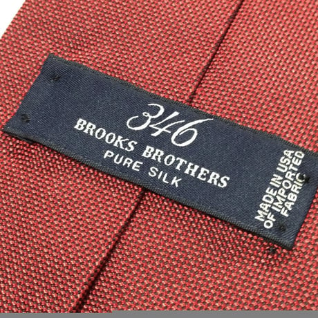 ブルックスブラザーズ BROOKS BROTHERS 346 微光沢 ネクタイ 無地 ワインレッド系 赤系 V-007988