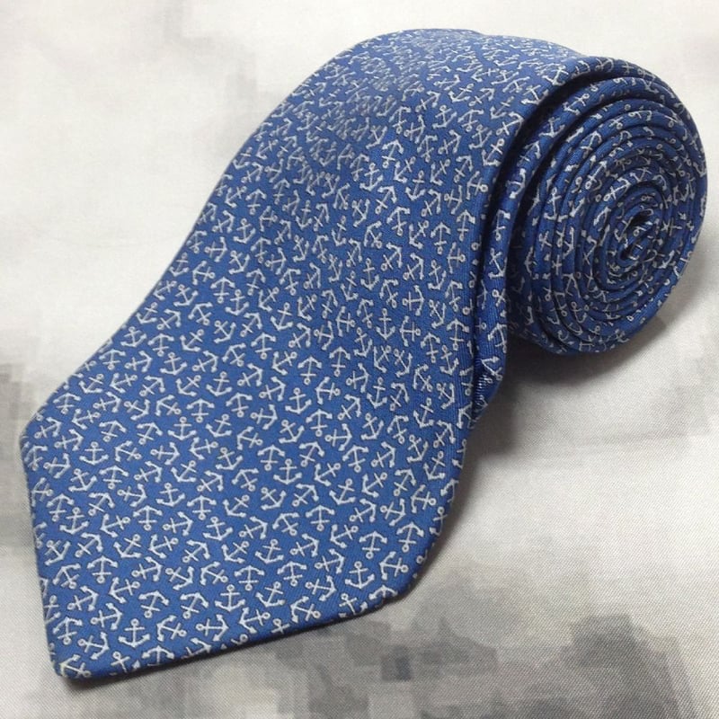 エルメス HERMES クリーニング済 微光沢 ネクタイ フランス製 シルク  